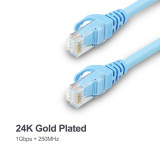 UNITEK Y-C811ABL - Cat.6 Ethernet 乙太網路線 - 3m | 250MHz 頻寬 | 1 Gigabit 資料傳輸 | UTP 非屏蔽雙絞線結構 | 高品質銅導體 | 十字骨架分隔線芯 | 香港行貨