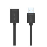 UNITEK Y-C450GBK - USB 2.0 延長線 - 2m | 高速資料傳輸 | 相容性廣泛 | 抗干擾設計 | 耐用PVC外被 | 延長工作距離 | 香港行貨