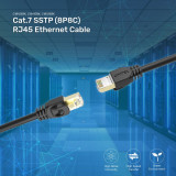 UNITEK C1810EBK - Cat.7 Ethernet 萬兆位元乙太網路線 - 2m | 10 Gigabit 資料傳輸 | 600MHz 頻寬 | SSTP 雙屏蔽雙絞線結構 | 香港行貨