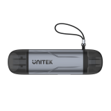 UNITEK R1010A - USB-A & Type-C SD & MicroSD 讀卡器 | 雙接口設計 | 5Gbps快速傳輸 | 支援雙卡同時讀取 | 快速散熱 | 即插即用 | 香港行貨