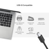 UNITEK Y-C430GBK - USB 2.0 轉 USB-B 充電傳輸線 - 1m | 相容USB-B接口設備 | 資料同步及充電 | 高品質銅導體 | 香港行貨