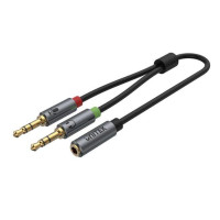 UNITEK Y-C957ABK - 耳機 3.5mm AUX 立體聲音頻轉接器  (2入1出) | 立體聲音訊分配 | 雙裝置音訊輸入 | 可攜式音訊切換器 | 相容性廣泛 | 香港行貨