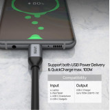UNITEK C14091ABK - USB Type-C PD100W全功能線 - 2m | USB3.2 Gen1 5Gbps資料傳輸 | USB PD100W 快充 | 4K 60Hz 影像輸出 | 香港行貨