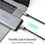 UNITEK C14091ABK - USB Type-C PD100W全功能線 - 2m | USB3.2 Gen1 5Gbps資料傳輸 | USB PD100W 快充 | 4K 60Hz 影像輸出 | 香港行貨