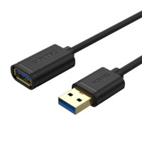 UNITEK Y-C457GBK - USB 3.0延長線- 1m | 無氧銅線芯 | 鍍鎳接頭 | 線身柔軟易彎曲 | 向下兼容 | 延長USB設備使用距離 | 香港行貨