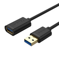 UNITEK Y-C459GBK - USB 3.0延長線- 2m | 無氧銅線芯 | 鍍鎳接頭 | 線身柔軟易彎曲 | 向下兼容 | 延長USB設備使用距離 | 香港行貨