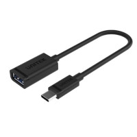 UNITEK Y-C476BK - USB-C 轉 USB-A 轉接線 | 5Gbps高速傳輸 | 相容USB 3.0 | 支援資料同步與充電 | 純銅線芯導體 | 香港行貨