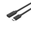 UNITEK C14086BK - USB-C(M) to C(F) 全功能延長線 - 1m |  4K@60Hz視訊輸出 | 100W PD快速充電 | 10Gbps資料傳輸 | 相容USB 3.2 Gen2 | 香港行貨