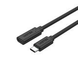 UNITEK C14086BK - USB-C(M) to C(F) 全功能延長線 - 1m |  4K@60Hz視訊輸出 | 100W PD快速充電 | 10Gbps資料傳輸 | 相容USB 3.2 Gen2 | 香港行貨