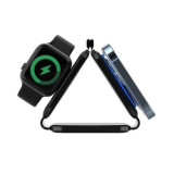 UNITEK P1223A - 可折疊三合一磁性無線充電器 - 黑色 | MagSafe支架設計 | 隨身旅行必備 | 支援Qi智慧型裝置充電 | 高達15W充電速度 | 香港行貨