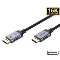 UNITEK C1626GY - DisplayPort 2.1 16K影音線 - 1.5m | 動態HDR技術 | 24K金鍍接頭 | 三重屏蔽抗干擾 | 向下相容 | 香港行貨