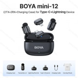 Boya Mini 無線夾領式手機直播降噪超迷你收音咪 - 全能版 | 三階段 AI 消噪 | 傳輸距離高達 100 米 | 香港行貨