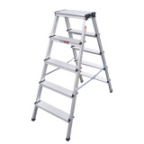 JINMAO 金錨摺疊鋁合金梯LFD115AL(符合EN14183)-5步梯 | 高強度踏板 | 防滑梯腳