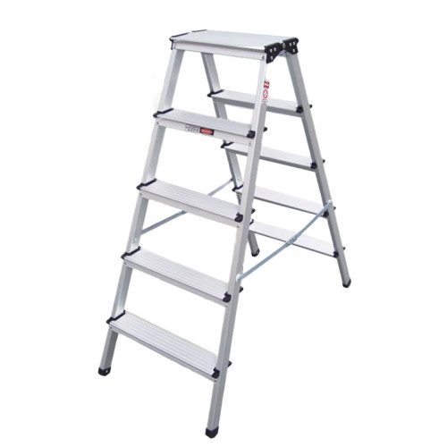 JINMAO 金錨摺疊鋁合金梯LFD115AL(符合EN14183)-5步梯 | 高強度踏板 | 防滑梯腳
