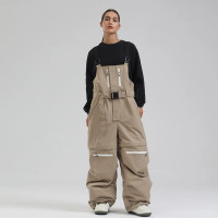 戶外單雙板防風保暖滑雪褲 - 卡其色 - XL碼 | 耐磨布料 | 快速乾燥 