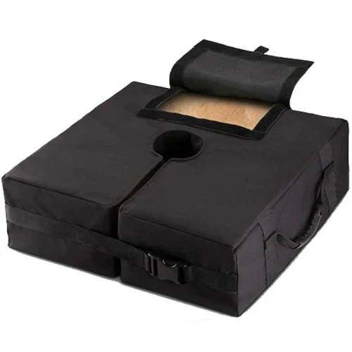 太陽傘底座固定沙袋 - 黑色方形 (不包沙) | 牛津布方形設計 | 防水防曬 | 穩固防風