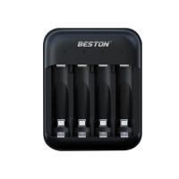 Beston LED燈顯type-c 電池充電器-四槽 | 5/7號鋰電池通用 | 支持混充 (不包括電池)