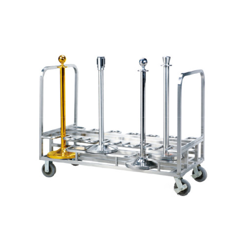 砂鋼欄杆拉帶柱運送車 - 銀色 | 拉帶柱專用