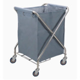 X型不鏽鋼可折疊收納布袋車 - 灰色 | 布袋可拆卸  | 多用途 | 優質防水布