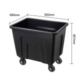 塑膠清潔布草車 - 黑色 | 多功能收納 | 房口車