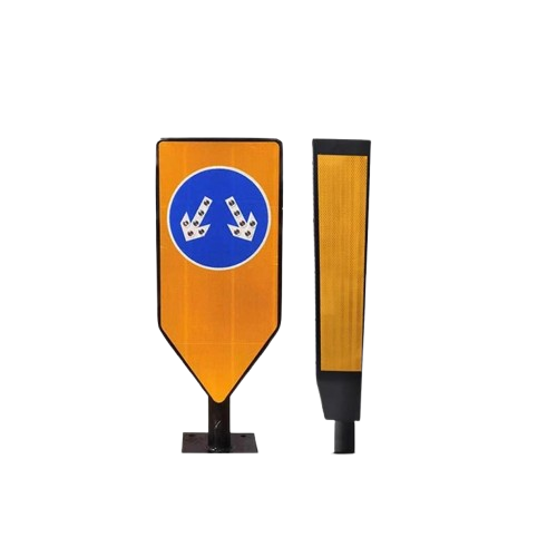 交通駕駛分道標誌柱 -太陽能 | 馬路警示牌 | 隔開相反行車方向