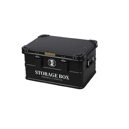 SHINETRIP 山趣 鋁合金收納箱 - 黑色(中號) | 防水防雨 | 内置減震海綿 | 露營必備