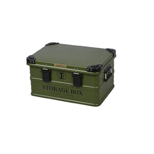 SHINETRIP 山趣 鋁合金收納箱 - 軍綠色(中號) | 防水防雨 | 内置減震海綿 | 露營必備
