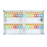 壁掛式鋁合金鎖匙保管箱 - 32掛位(附鑰匙牌) | 磁性門吸 | ABS護角