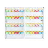 壁掛式鋁合金鎖匙保管箱 - 96掛位(附鑰匙牌) | 磁性門吸 | ABS護角