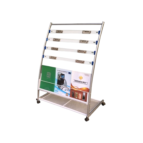 W-5 金屬移動式報紙收納架 | 網孔防霉 | 分層結構