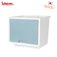韓國 LITEM ROOMAX CUBE PLUS 揭蓋式方型儲物箱 （L碼） - 淺藍色 | 專收納零碎的雜物 | 整理井然有序