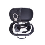 Meta Quest3 頭戴VR硬殼收納包 - 黑色 | 抗震抗壓全面保護 | 雙向拉鏈結實耐用