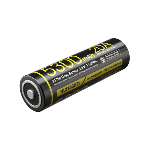 NITECORE NL2153HPi 5300mAh 20A 21700 i系列 充電鋰電池(有保護) | 可經 Nitecore i 系裝置充電 | 適合高耗電設備