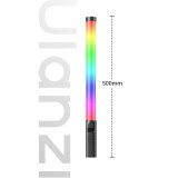 Ulanzi VL119 RGB手持補光燈棒 - 黑色 | 20種場景光效 | 10W高功率