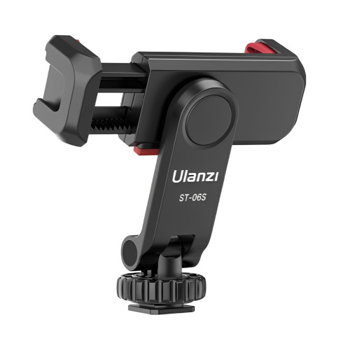 Ulanzi ST-06S 熱靴手機夾 - 黑色 | 俯仰調節 | 雙冷靴接口