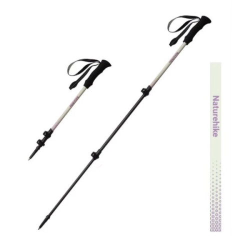 Naturehike Hoar trek EXT1-三節碳纖維登山杖(CNK2300DS010) - 紫米色(57-120cm) | 耐磨杖尖 | 高承重外鎖