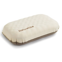 Naturehike 羽骨 海綿充氣枕頭(CNK2300DZ024) - 香檳棕色-大碼 | 三防面料 | 軟硬可調