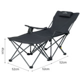 Naturehike Nightfall T05J 聚攏式連桌躺椅(CNK2350JJ011) - 黑色 | 分體式設計 | 四檔調節