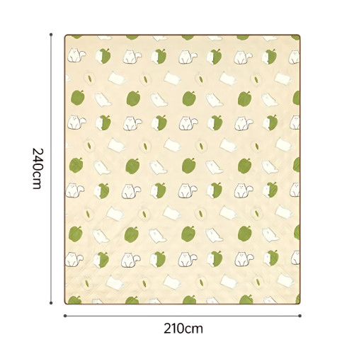Naturehike Happy Ultrasonic 戶外野餐墊(CNK2350WS010) - 悠閒貓趣(210*240cm) | 5層加厚 | 雙面防污