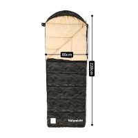 Naturehike Warmy 信封附帽棉睡袋(CNK2350WS023) - 迷彩綠(M320-左開口) | 可機洗 | 可拼接