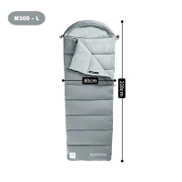 Naturehike Warmy 信封附帽棉睡袋(CNK2350WS023) - 灰色(M300-左開口) | 可機洗 | 可拼接 Naturehike Warmy 信封附帽棉睡袋(CNK2350WS023) - 灰色(M300-左開口) | 可機洗 | 可拼接