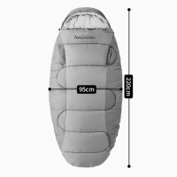 Naturehike 露營帳篷蛋形睡袋(CNK2350WS026) - 灰色(PS200) | 可伸手 | 内部空間大