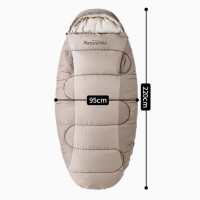Naturehike 露營帳篷蛋形睡袋(CNK2350WS026) - 棕色(PS200) | 可伸手 | 内部空間大