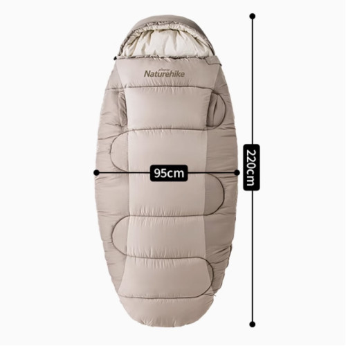 Naturehike 露營帳篷蛋形睡袋(CNK2350WS026) - 棕色(PS200) | 可伸手 | 内部空間大