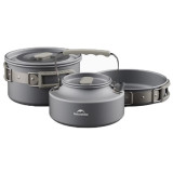 Naturehike 鋁合金露營廚具(CNK2450CF010) - 組合B | 適用2-4人 | 1.7L鍋+7吋煎鍋+0.8L水壺