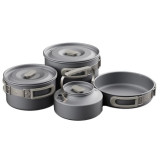 Naturehike 鋁合金露營廚具套鍋 COOKSET (CNK2450CF010) - 組合A | 適用4-7人 | 3L鍋+1.7L鍋+8吋煎鍋+0.8L水壺