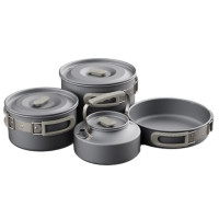 Naturehike 鋁合金露營廚具套鍋 COOKSET (CNK2450CF010) - 組合A | 適用4-7人 | 3L鍋+1.7L鍋+8吋煎鍋+0.8L水壺