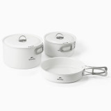 Naturehike 春生 陶瓷不沾鍋套裝(CNK2450CF013) - 組合A | 3-6人適用 | 7.5吋煎鍋+1.7L中鍋+3L大鍋