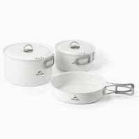 Naturehike 春生 陶瓷不沾鍋套裝(CNK2450CF013) - 組合A | 3-6人適用 | 7.5吋煎鍋+1.7L中鍋+3L大鍋