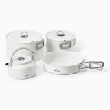 Naturehike 春生 陶瓷不沾鍋套裝(CNK2450CF013) - 組合B | 4-7人適用 | 0.8L水壺+7.5吋煎鍋+1.7L中鍋+3L大鍋